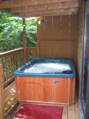 Enjoy a hot tub massage