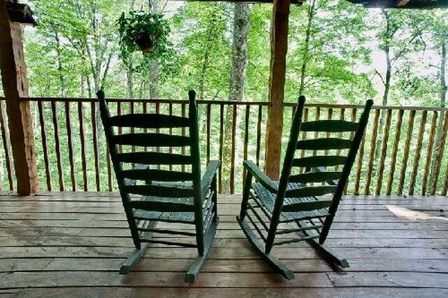 Rocking chairs on the deck