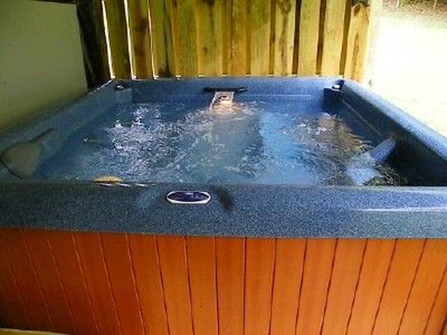relax with a hot tub massage