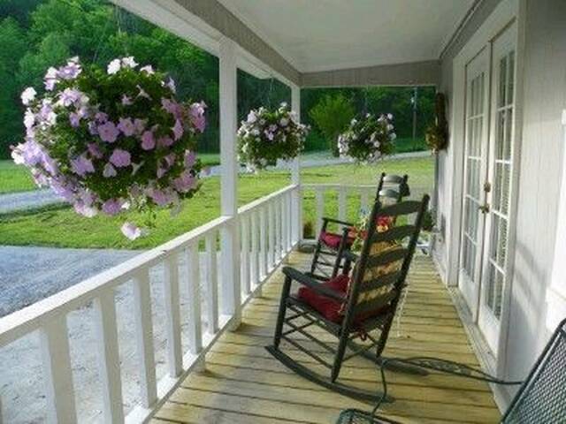 Rocking chairs on the covered porch