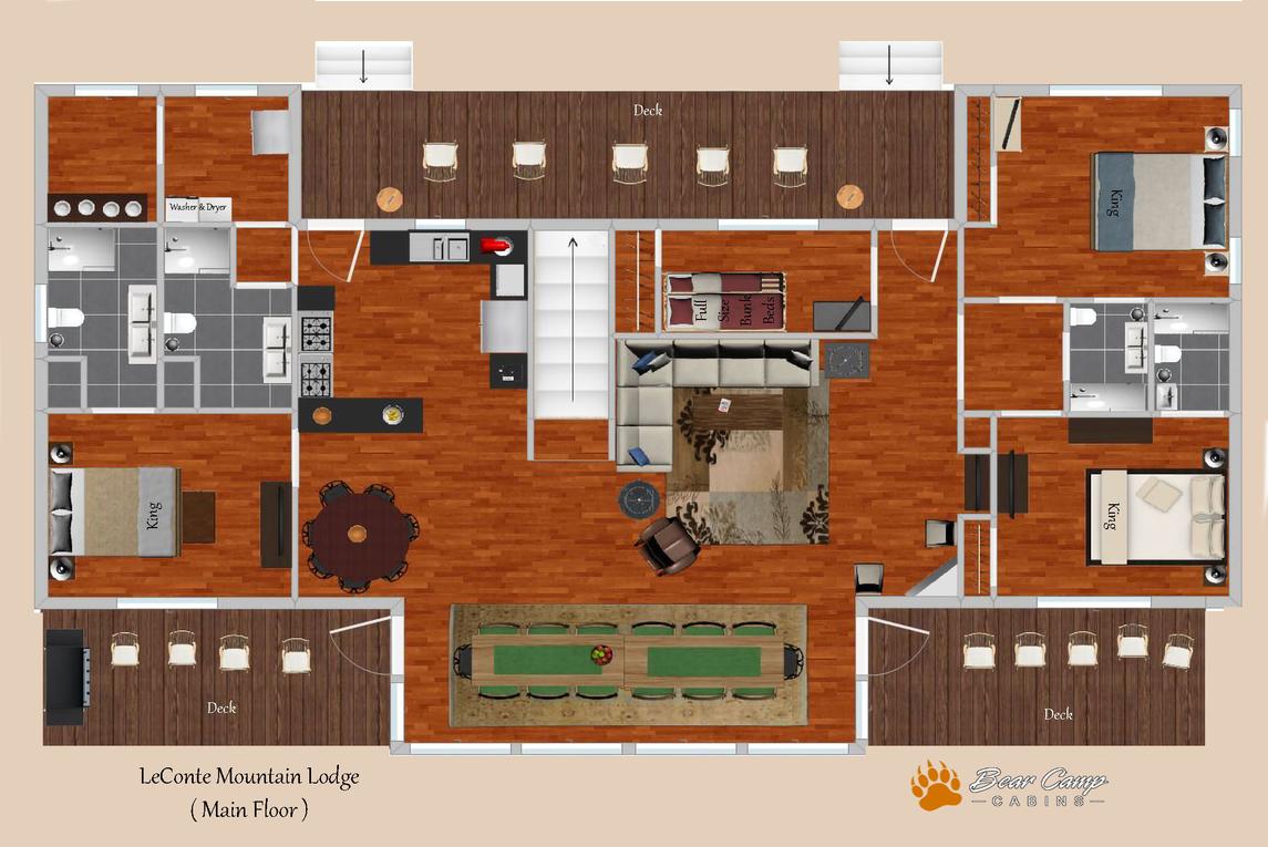 LeConte Mountain Lodge  floorplan