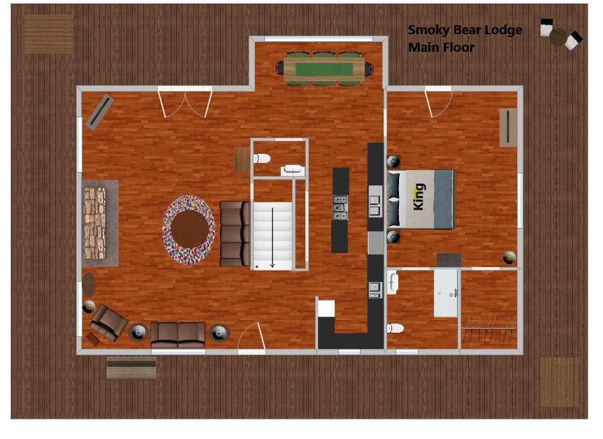 Smoky Bear Lodge with Guest House