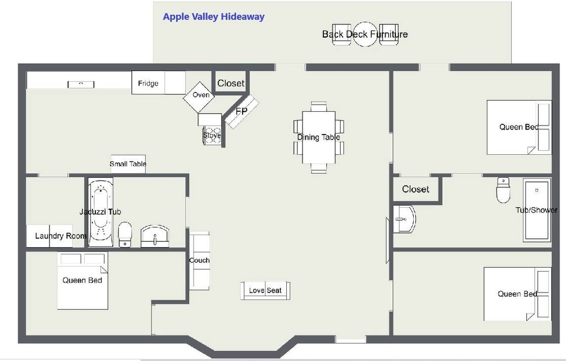Apple Valley Hideaway  floorplan