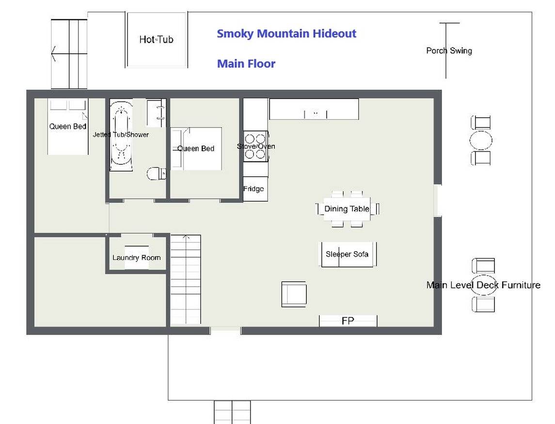 Smoky Mountain Hideout floorplan