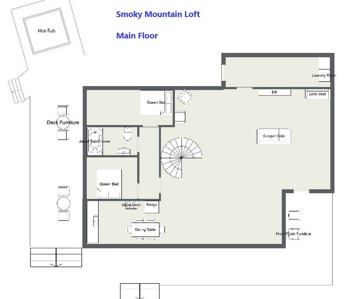 Smoky Mountain Loft floorplan