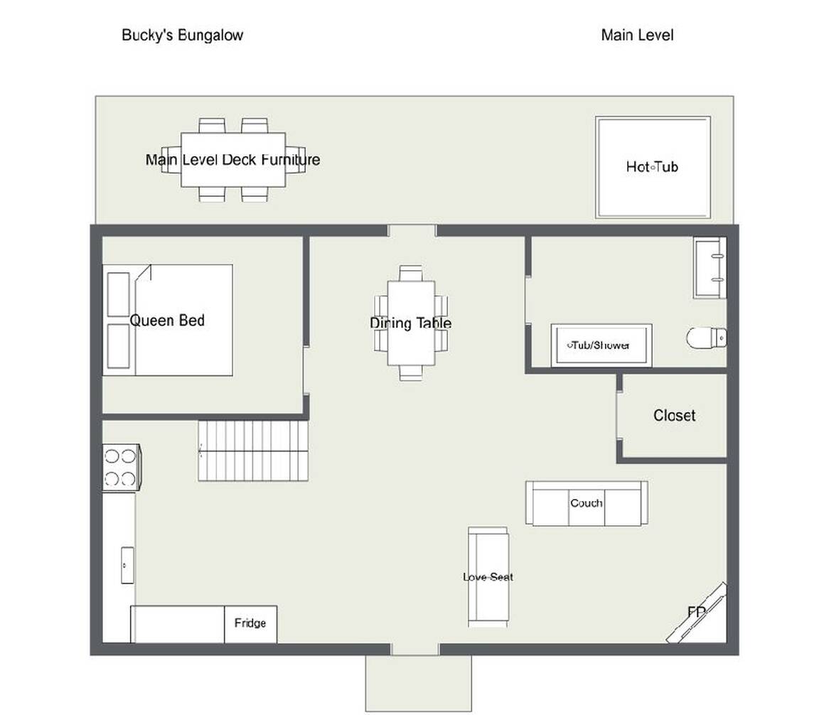 Bucky's Bungalow  floorplan