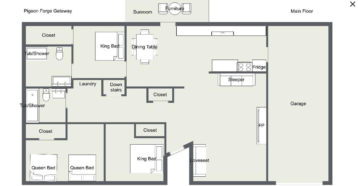 Pigeon Forge Getaway  floorplan