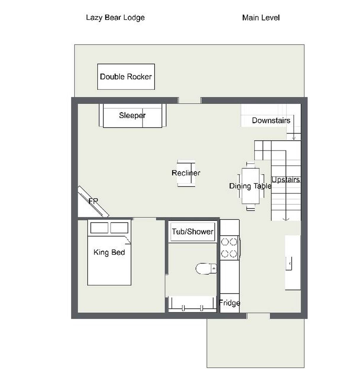 Lazy Bear Lodge  floorplan