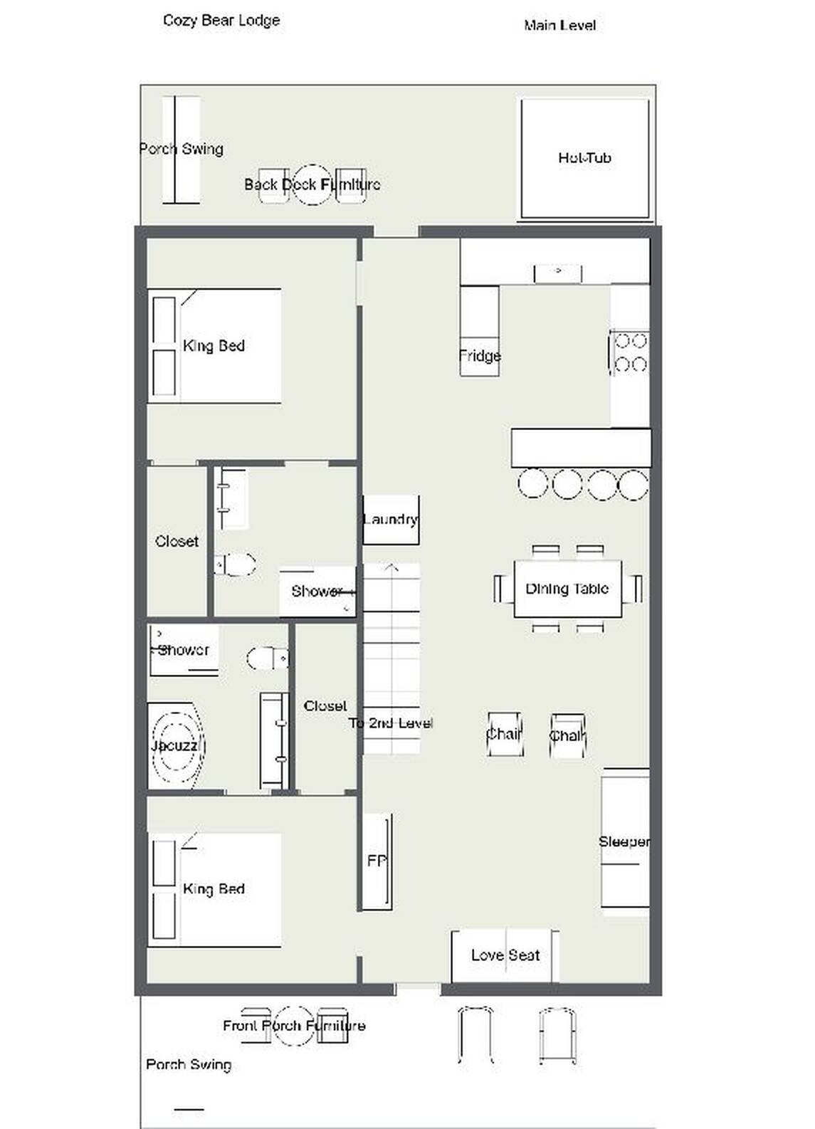 Cozy Bear Lodge  floorplan