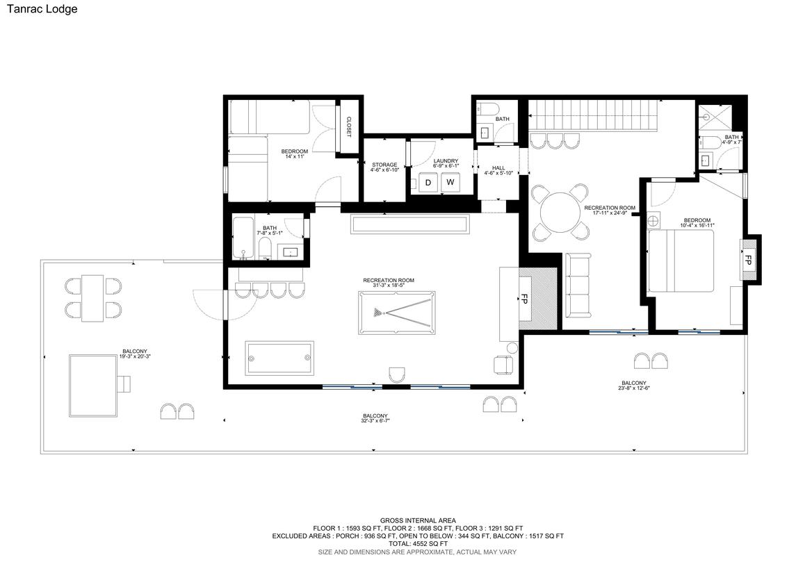 Tanrac Lodge floorplan