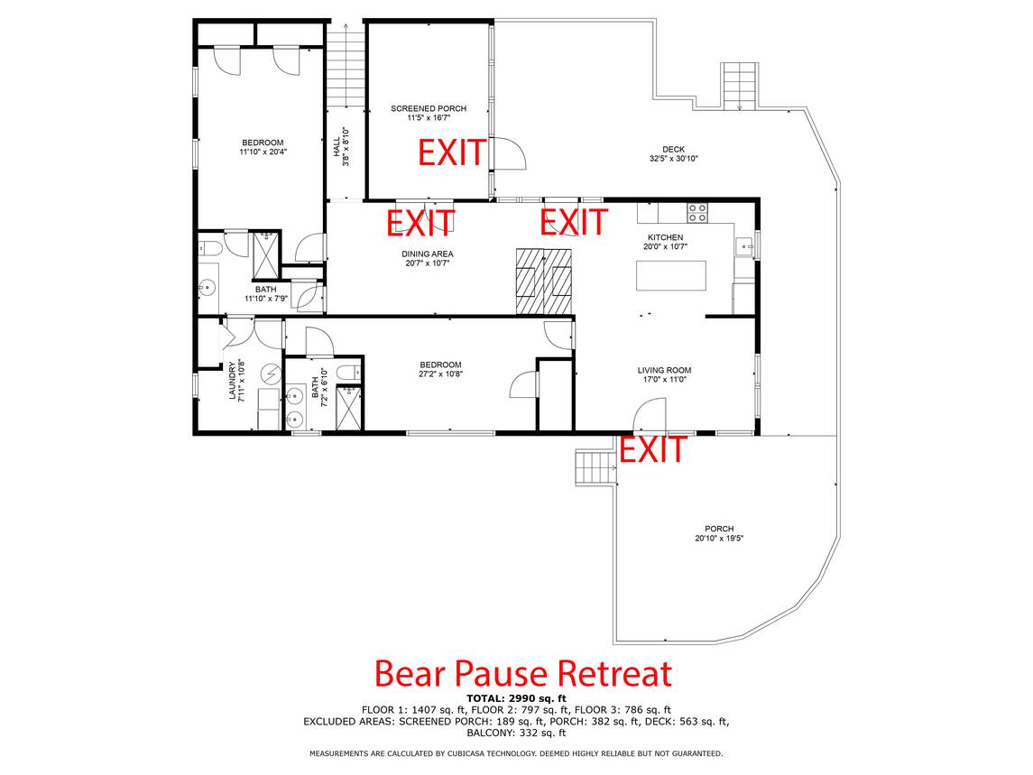 Bear Pause Retreat floorplan