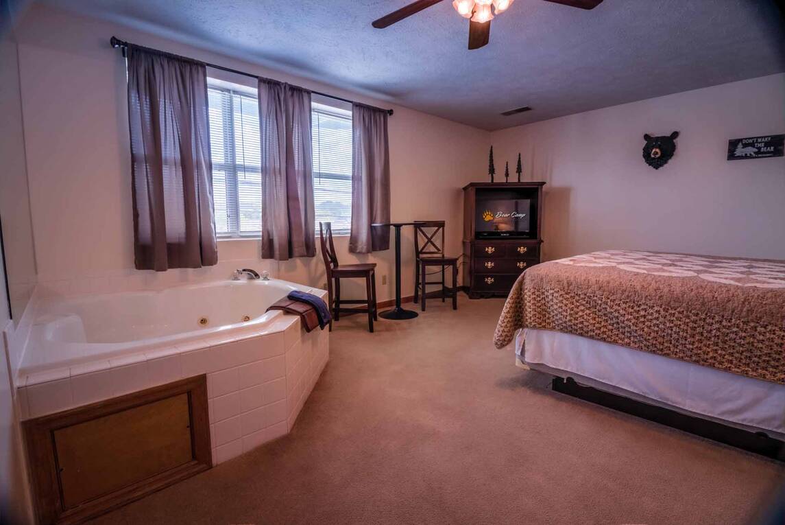 Motel Room with Jacuzzi and TV