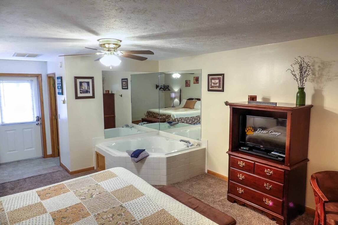 Motel Room with Jacuzzi and King Bed