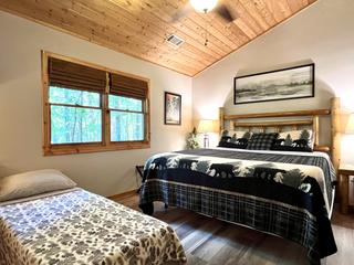 Folding bed set up in second bedroom 