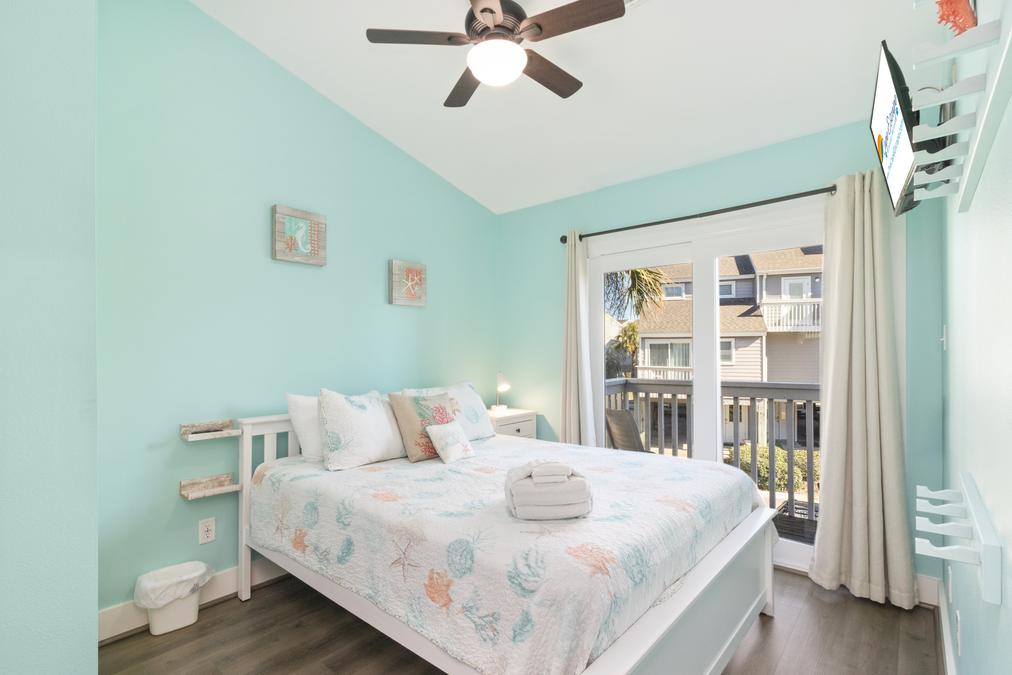 Queen Bedroom with Deck on Main Level