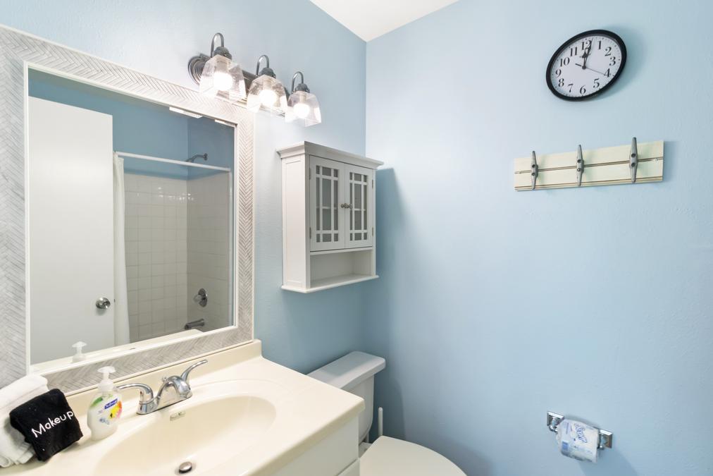 Convenient hooks and Storage for Queen Bath Ensuite