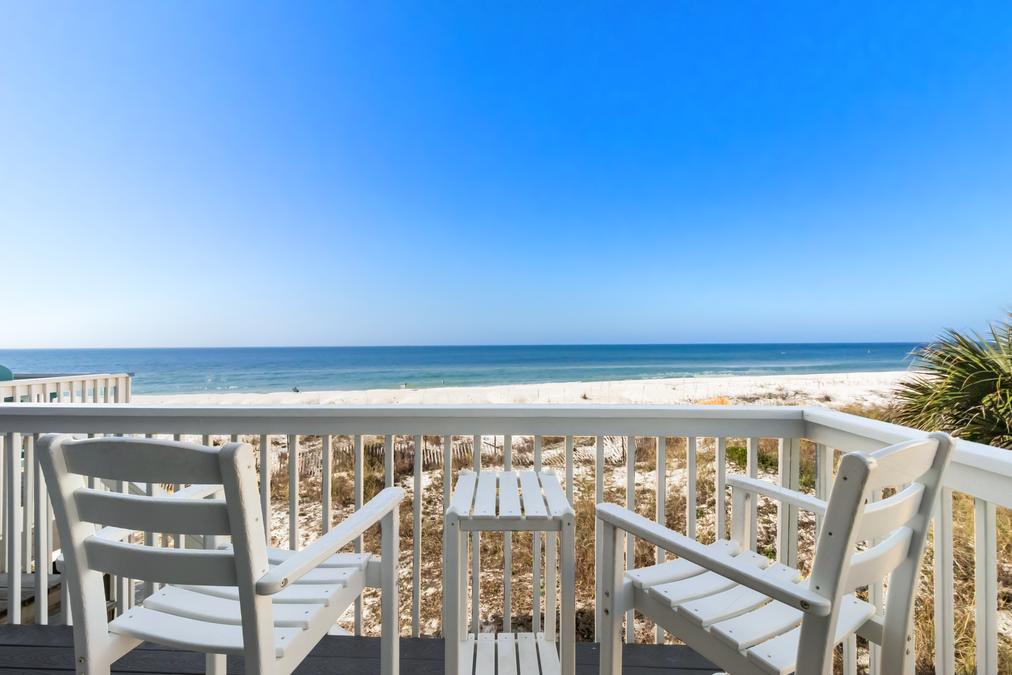 Large Beachfront Deck on Main Level. Walking on Sunshine
