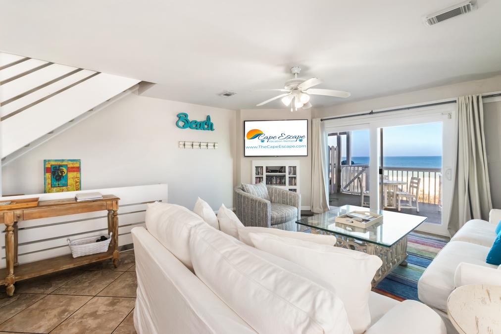 Space to Gather and enjoy the Gulf View at Walking on Sunshine!