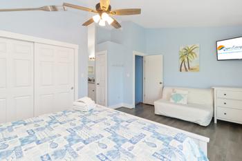 King Master Suite with Private Deck and Double Sink Vanity