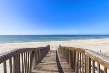 Beautiful boardwalk to the pearly white sands of Cape San Blas