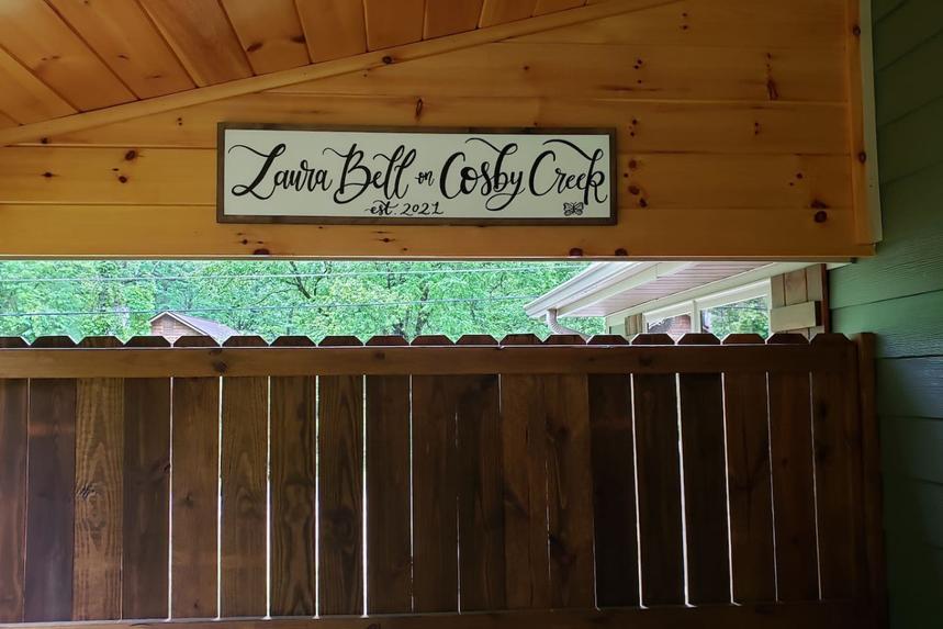 Laura Bell on Cosby Creek East Tennessee