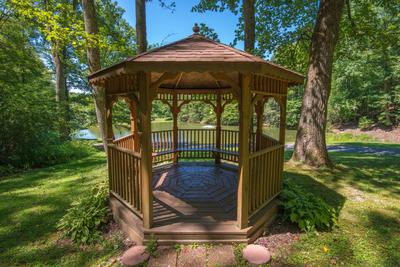 Caney Creek Mountain Area community gazebo and fully stocked catch and release fishing pond