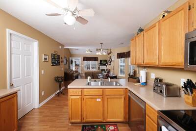 Pigeon River Retreat fully furnished kitchen and living room area
