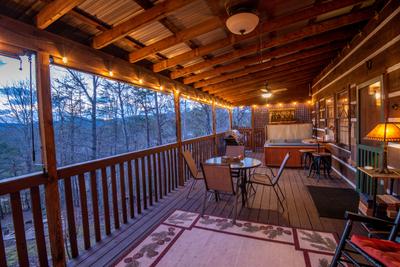 Mountain Magic main level covered back deck