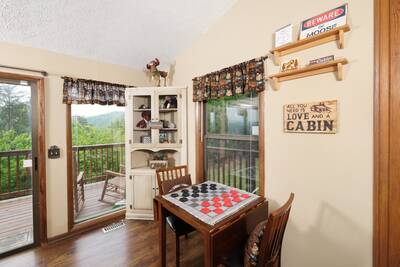 Moose Haven Cabin - Living room game table