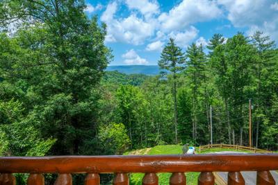 Katies Lodge view from main level covered back deck