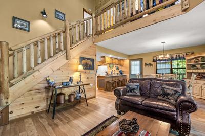 Forest Hollow living room and kitchen