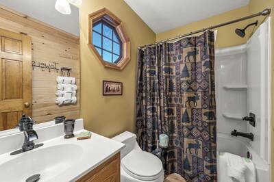 Forest Hollow bathroom with tub/shower combo