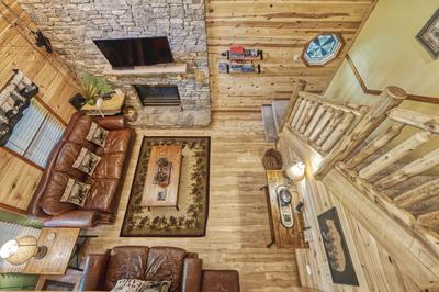 Forest Hollow living room view from loft