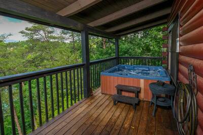 Smoke on the Water - Covered wrap around deck with hot tub