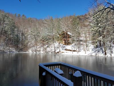 Reflections on Hidden Hills Lake in Winter