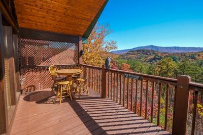 Bearadise back deck with mountain views