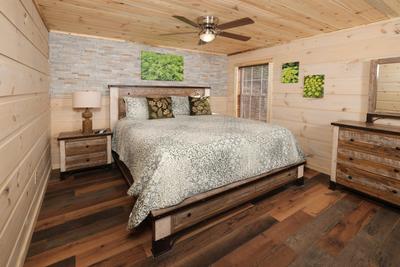 The Hidden End bedroom one with king size bed