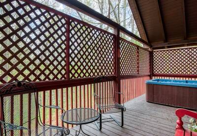 Sweet Mountain Aire - Screened in back deck with hot tub