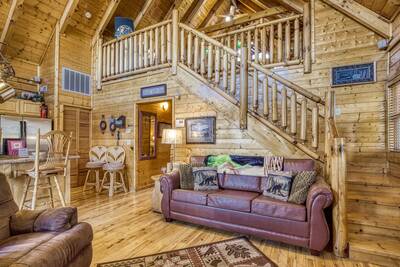 River Livin - Living room and loft area