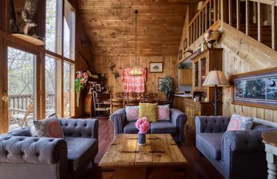 Emerald Forest - Living room with vaulted ceilings