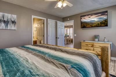 Shimmering Waters - Bedroom two with 55-inch flat screen TV