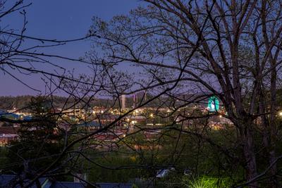 Inn The Vicinity - View of Pigeon Forge from the back deck at night