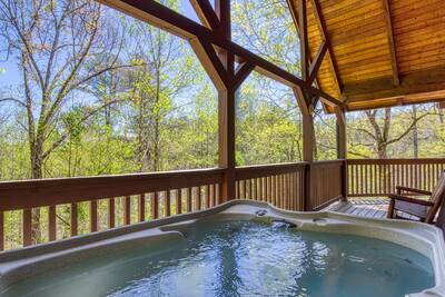 Sweet Dreams covered back deck with hot tub