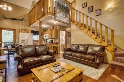 Dances With Wolves living room and loft area