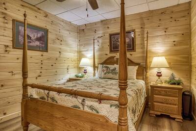 Grandpas Getaway - Lower level bedroom 3 with queen size bed