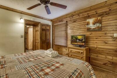 Mountain Side - Bedroom 1 with 32-inch TV