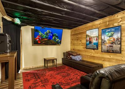 S'more Family Fun - Movie Theater with 75-inch flat screen TV