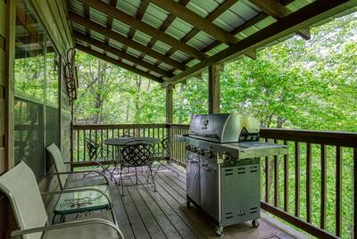 Beary Beary Special - Main level covered back deck with gas grill