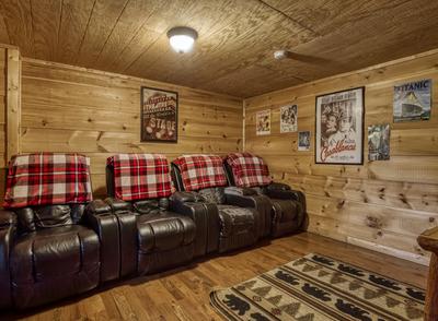 Beary Beary Special lower level theater room with recliners