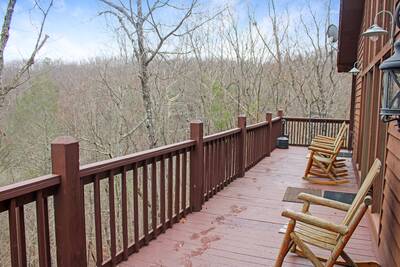 Emerald Forest - Wrap around deck with rocking chairs